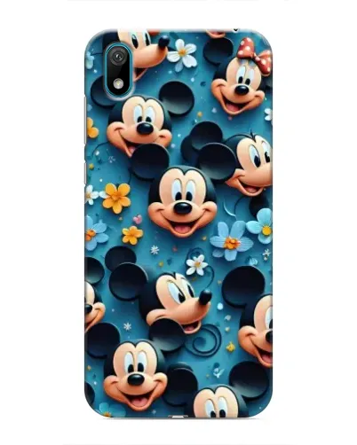 Чехол для Huawei Y6 Pro (2019)/ Y6 Prime 2019 с картинкой «Паттерн Микки и Минни»