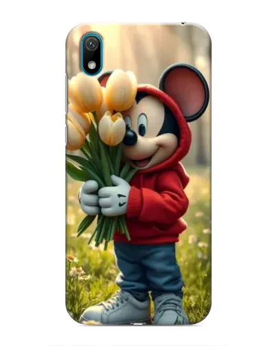 Чехол для Huawei Y6 Pro (2019)/ Y6 Prime 2019 с картинкой «Микки с тюльпанами»