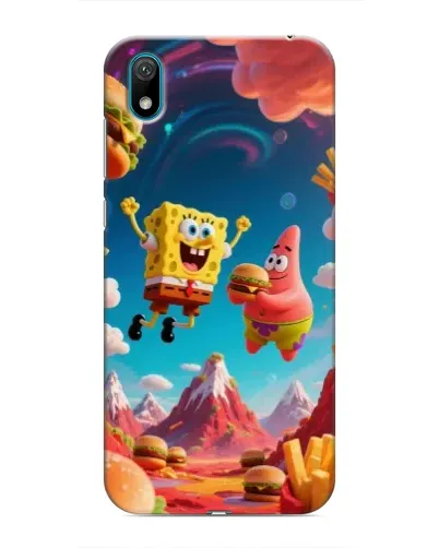 Чехол для Huawei Y6 Pro (2019)/ Y6 Prime 2019 с картинкой «Космический фастфуд»