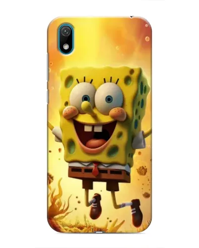 Чехол для Huawei Y6 Pro (2019)/ Y6 Prime 2019 с картинкой «Губка Боб прыгает»