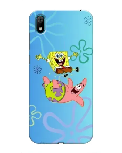 Чехол для Huawei Y6 Pro (2019)/ Y6 Prime 2019 с картинкой «Спанч Боб и Патрик»