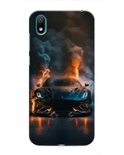 Чехол для Huawei Y6 Pro (2019)/ Y6 Prime 2019 с картинкой «Lamborghini дымная эстетика»
