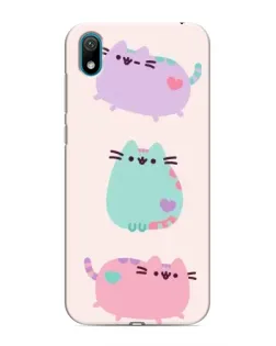 Чехол для Huawei Y6 Pro (2019)/ Y6 Prime 2019 с картинкой «Pusheen трио»