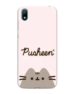 Чехол для Huawei Y6 Pro (2019)/ Y6 Prime 2019 с картинкой «Pusheen логотип»