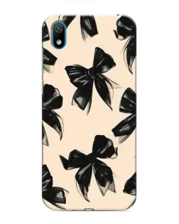 Чехол для Huawei Y6 Pro (2019)/ Y6 Prime 2019 с картинкой «Паттерн черные банты» Чехол для Huawei Y6 Pro (2019)/ Y6 Prime 2019 с картинкой «Паттерн черные банты»