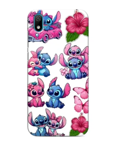 Чехол для Huawei Y6 Pro (2019)/ Y6 Prime 2019 с картинкой «Стикеры Stitch и Angel»