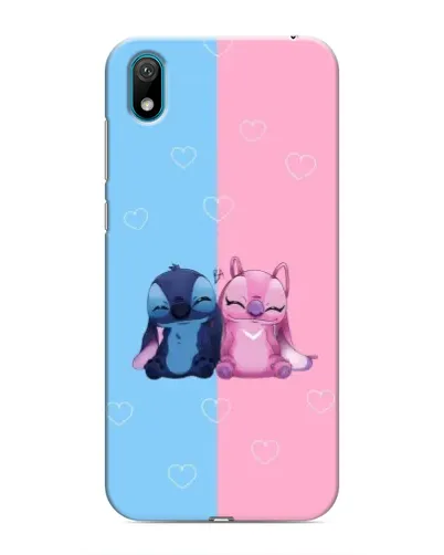 Чехол для Huawei Y6 Pro (2019)/ Y6 Prime 2019 с картинкой «Stitch и Angel Love»
