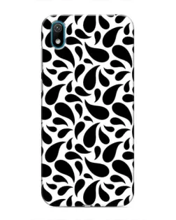 Чехол для Huawei Y6 Pro (2019)/ Y6 Prime 2019 с картинкой «Контрастные черные капли»