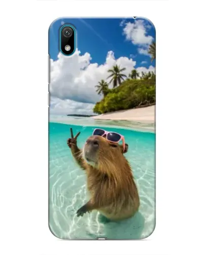 Чехол для Huawei Y6 Pro (2019)/ Y6 Prime 2019 с картинкой «Капибара на море»