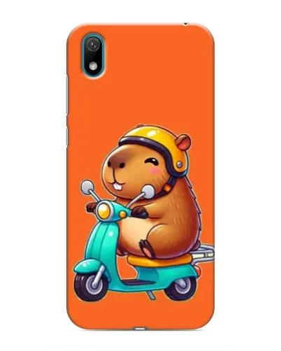 Чехол для Huawei Y6 Pro (2019)/ Y6 Prime 2019 с картинкой «Капибара на скутере»