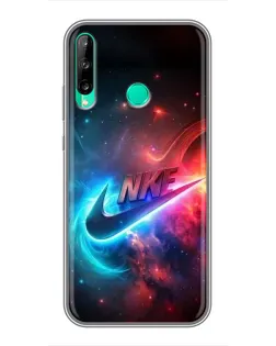 Чехол для Huawei Y6p с картинкой «Огненный логотип Nike»