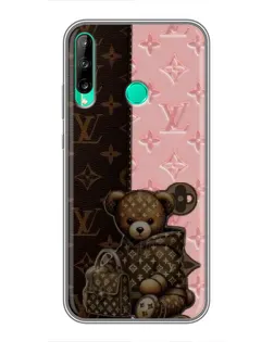 Чехол для Huawei Y6p с картинкой «Мишка в стиле LV»
