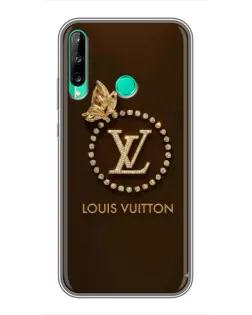 Чехол для Huawei Y6p с картинкой «LV — золотая печать»