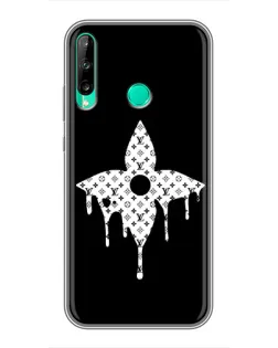Чехол для Huawei Y6p с картинкой «Цветочная монограмма»