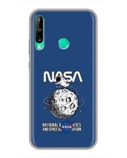 Чехол для Huawei Y6p с картинкой «NASA — лунная миссия»