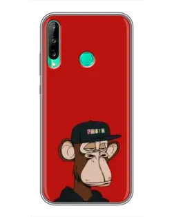 Чехол для Huawei Y6p с картинкой «Bored Ape — красный фон»