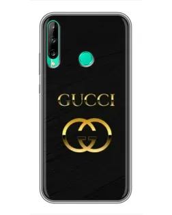 Чехол для Huawei Y6p с картинкой «Золотой логотип Gucci»