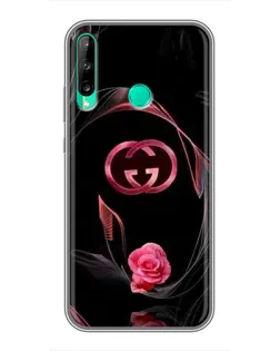 Чехол для Huawei Y6p с картинкой «Gucci — неоновая роза»