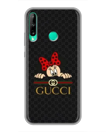Чехол для Huawei Y6p с картинкой «Минни Маус Gucci — черный»
