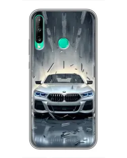 Чехол для Huawei Y6p с картинкой «BMW в свете фар»