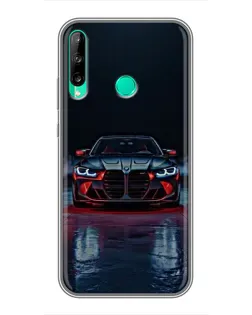 Чехол для Huawei Y6p с картинкой «BMW на мокрой дороге»