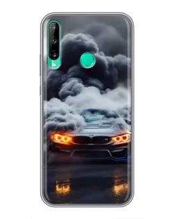 Чехол для Huawei Y6p с картинкой «BMW в дыму»