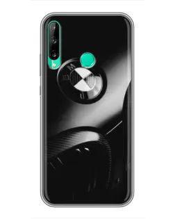 Чехол для Huawei Y6p с картинкой «Эмблема BMW — макро»