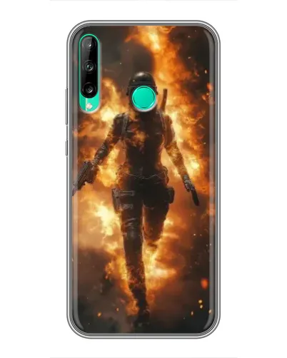 Чехол для Huawei Y6p с картинкой «BMW — скорость в дожде»