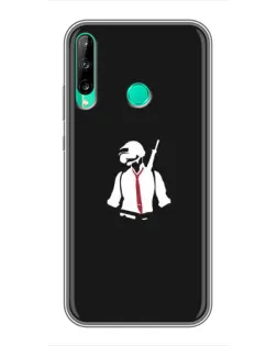Чехол для Huawei Y6p с картинкой «PUBG — силуэт воина»