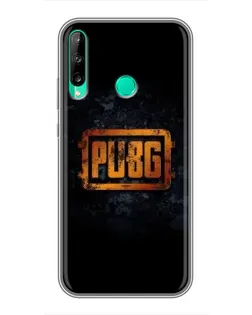 Чехол для Huawei Y6p с картинкой «PUBG — золотой логотип»