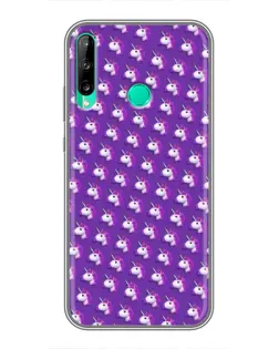 Чехол для Huawei Y6p с картинкой «Единороги на фиолетовом»