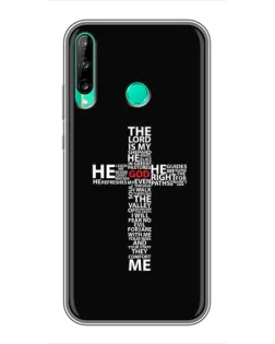 Чехол для Huawei Y6p с картинкой «Текстовый крест»