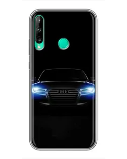 Чехол для Huawei Y6p с картинкой «Audi в неоне»