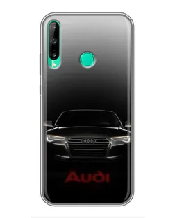 Чехол для Huawei Y6p с картинкой «Audi — градиентный контур»