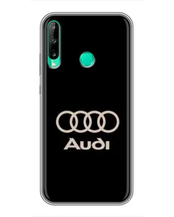 Чехол для Huawei Y6p с картинкой «Audi — золотой логотип»