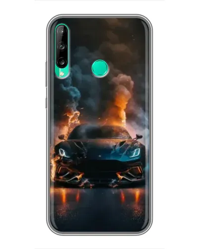 Чехол для Huawei Y6p с картинкой «Lamborghini дымная эстетика»