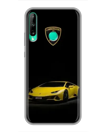 Чехол для Huawei Y6p с картинкой «Lamborghini желтый акцент»