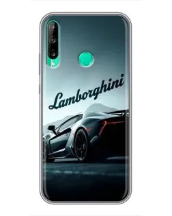 Чехол для Huawei Y6p с картинкой «Классическая надпись Lamborghini»