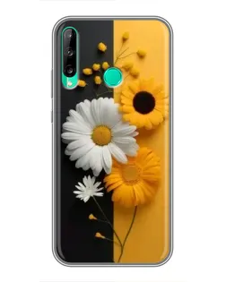 Чехол для Huawei Y6p с картинкой «Подсолнух и ромашка» Чехол для Huawei Y6p с картинкой «Подсолнух и ромашка»