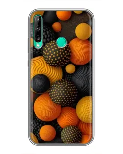 Чохол для Huawei Y6p з картинкою «Об'ємні помаранчеві сфери»