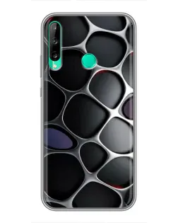 Чохол для Huawei Y6p з картинкою «Об'ємна темна решітка»