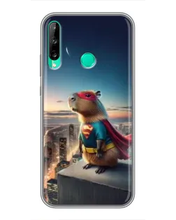Чехол для Huawei Y6p с картинкой «Капи-мен супергерой»
