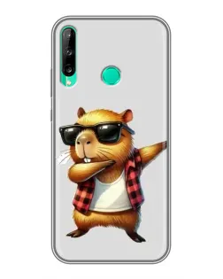 Чехол для Huawei Y6p с картинкой «Капибара рэпер даб»