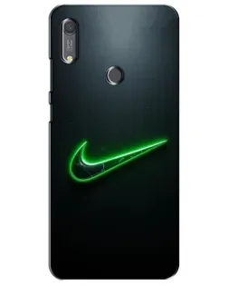 Чехол для Huawei Y6s с картинкой «Неоновый контур Nike»