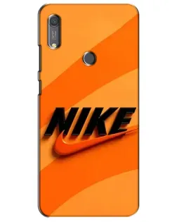 Чехол для Huawei Y6s с картинкой «Оранжевый драйв Nike»