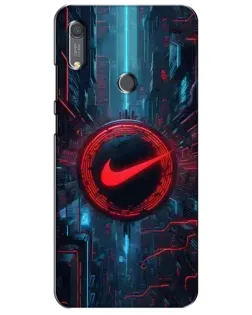 Чехол для Huawei Y6s с картинкой «Техногенный стиль Nike»