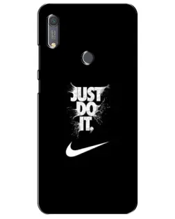 Чехол для Huawei Y6s с картинкой «Текстовый принт Nike»