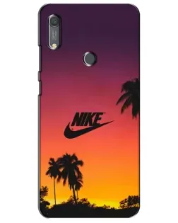 Чехол для Huawei Y6s с картинкой «Nike на закате солнца»