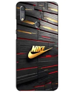 Чехол для Huawei Y6s с картинкой «Золотой Nike на металле»