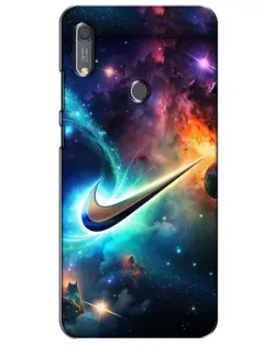 Чехол для Huawei Y6s с картинкой «Космический Nike Swoosh»
